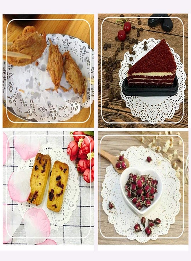 APSAMBR-100 Pieces White Lace Round Paper Doilies Cake Packaging Pads Wedding Tableware Decoration 7.5 NCH - Image 4